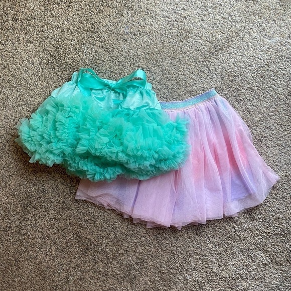 Tutu 2-Piece Bundle Pink Ombré and Teal Sz Small or 5/6 - Picture 9 of 9